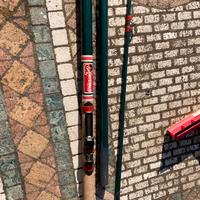 Canna da pesca fibra di vetro vintage