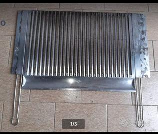 GRIGLIA ACCIAIO INOX CON RACCOGLIGOCCE