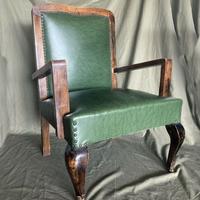 poltrone in legno e pelle