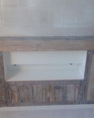 mobile bagno laccato con ante cassetti abete vecch