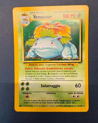 Pokémon Venusaur Holo ITA Set Base 15/102