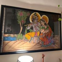 Quadro / arazzo incorniciato indiano