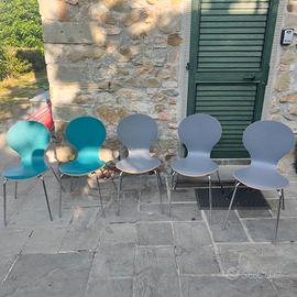 5 sedie impilabili diego