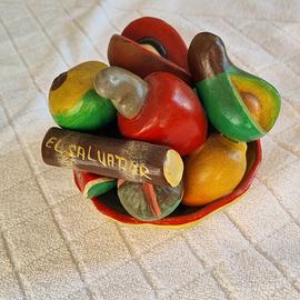 Centrotavola frutta tropicale in ceramica