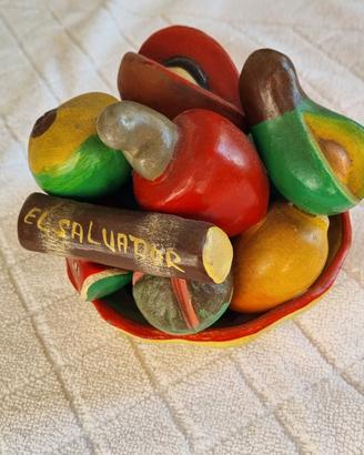 Centrotavola frutta tropicale in ceramica