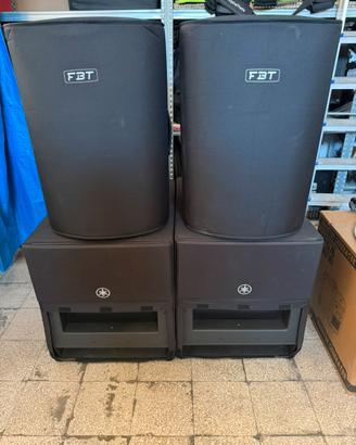 IMPIANTO AUDIO PROFESSIONALE YAMAHA FBT SUB CASSE