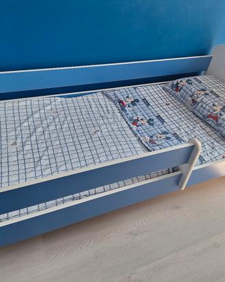 lettino bambino blu