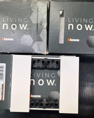 Bticino KA4802KW placca living now bianca nuova
