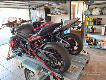 carrello porta moto gancio traino