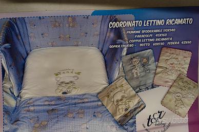 Set piumone ,paracolpi,federe lettino bimbo