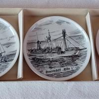 Collezione piattini ceramica navi storiche 