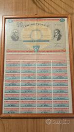 Azione Edisonvolta d’epoca vintage con cornice