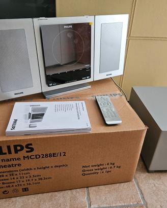 Lettore CD, DVD, USB, AUX, Radio FM con subwoofer