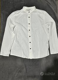 Camicia elegante SHEIN tagliaS bianca bottoni neri