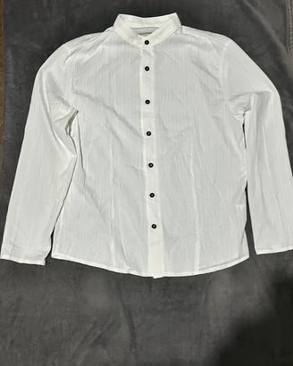 Camicia elegante SHEIN tagliaS bianca bottoni neri