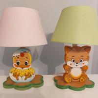 Coppia di lampade da comodino per bimbi Bartolucci