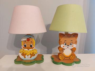 Coppia di lampade da comodino per bimbi Bartolucci
