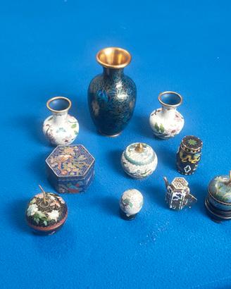 vasi cloisonne assortiti 