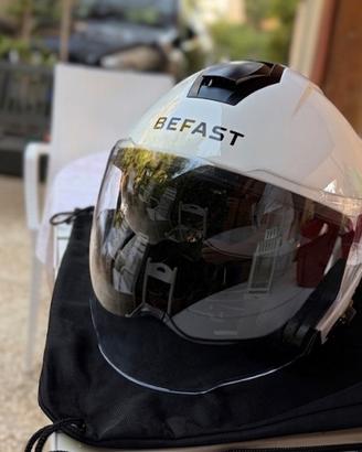 Casco Jet Befast Bianco con Interfono