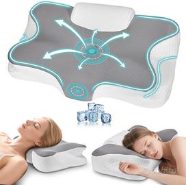 Cuscino Cervicale 2 in 1 in Memory Foam Ergonomico