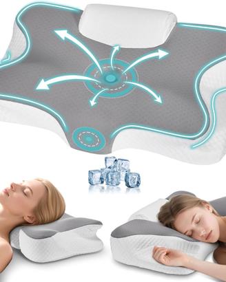 Cuscino Cervicale 2 in 1 in Memory Foam Ergonomico