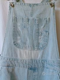 Tuta-chalopette jeans "Stradivarius" taglia M