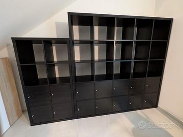 IKEA KALLAX nero-marrone – libreria/mobile