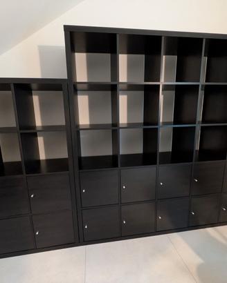 IKEA KALLAX nero-marrone – libreria/mobile