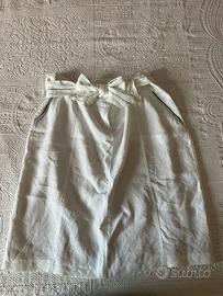 Gonna bianca in lino