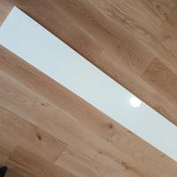 Due Mensole laccate bianche 180x25 spessore 3