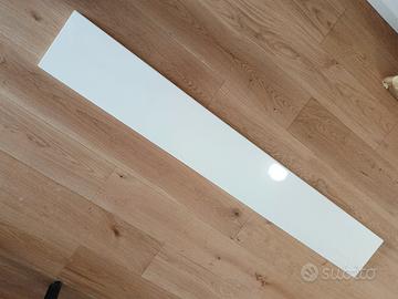 Due Mensole laccate bianche 180x25 spessore 3
