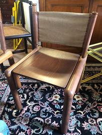 Bella sedia ‘70 design italiano in legno  e yuta