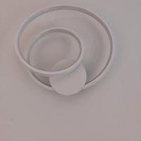 Applique LED moderna bianca, design ad anelli