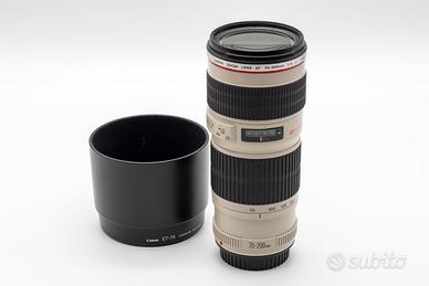 Canon EF 70-200mm f/4 L USM – Completo di paraluce