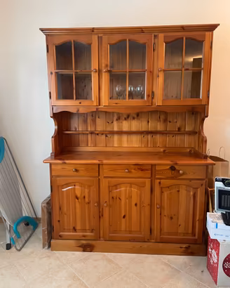 Credenza/Vetrina rustica in legno massello stile