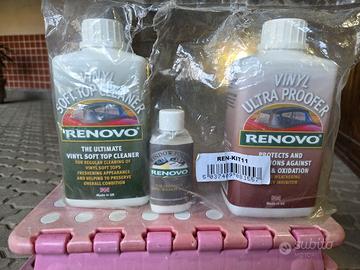 Renovo cleaner, viny ultra proofer, window polish