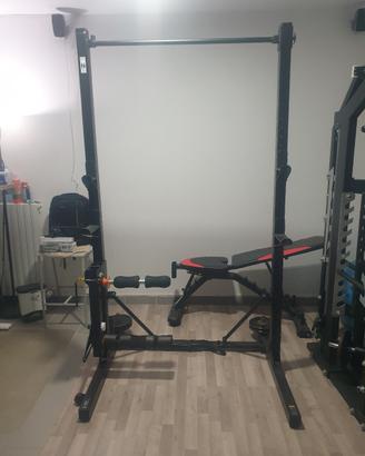 Half rack pieghevole + accessorio leg extension 