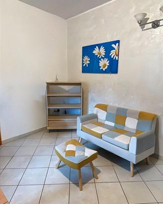 BellissimaPoltrona  2 posti Deghi con poggiapiedi 