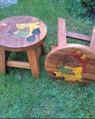 sgabelli per bambini anni 50/60