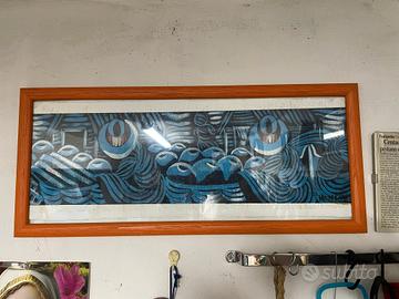 Quadro astratto dipinto su tela 