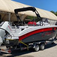 Barca SAVER 750 WA con HONDA 250 D demo fiera