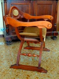 Sedia "trono" in legno