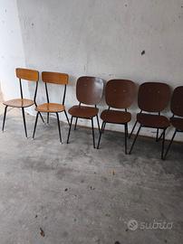 sedie modernariato design vintage coppia