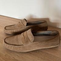 Mocassini Armani Jeans uomo 44 beige scamosciati