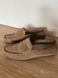 Mocassini Armani Jeans uomo 44 beige scamosciati