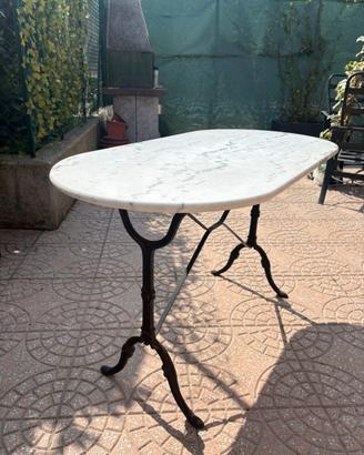 Tavolo bistrot marmo ghisa