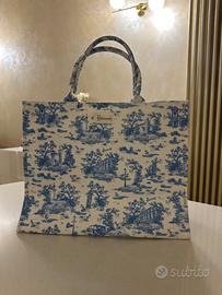 Harrods London tote bag blu e bianca - nuova