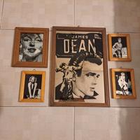 5 QUADRI A SPECCHIO MARYLIN MONROE E JAMES DEAN  