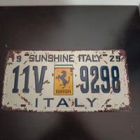 Targa in metallo scuderia Ferrari 