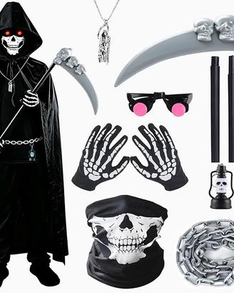Costume Halloween Uomo Adulto, Vestito Mietitore/M
